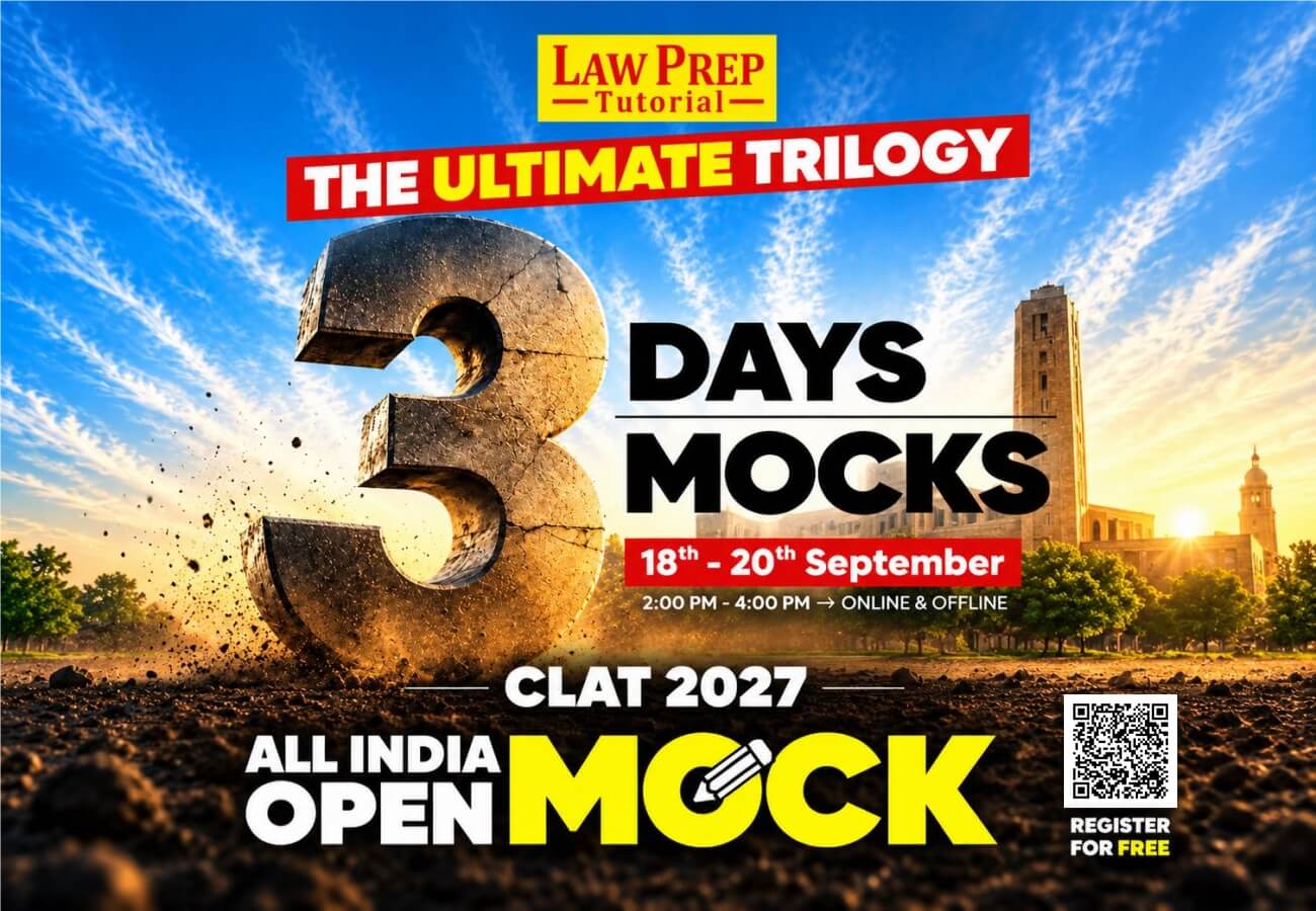 CLAT 2027 AIOM (3 Days, 3 Mocks)